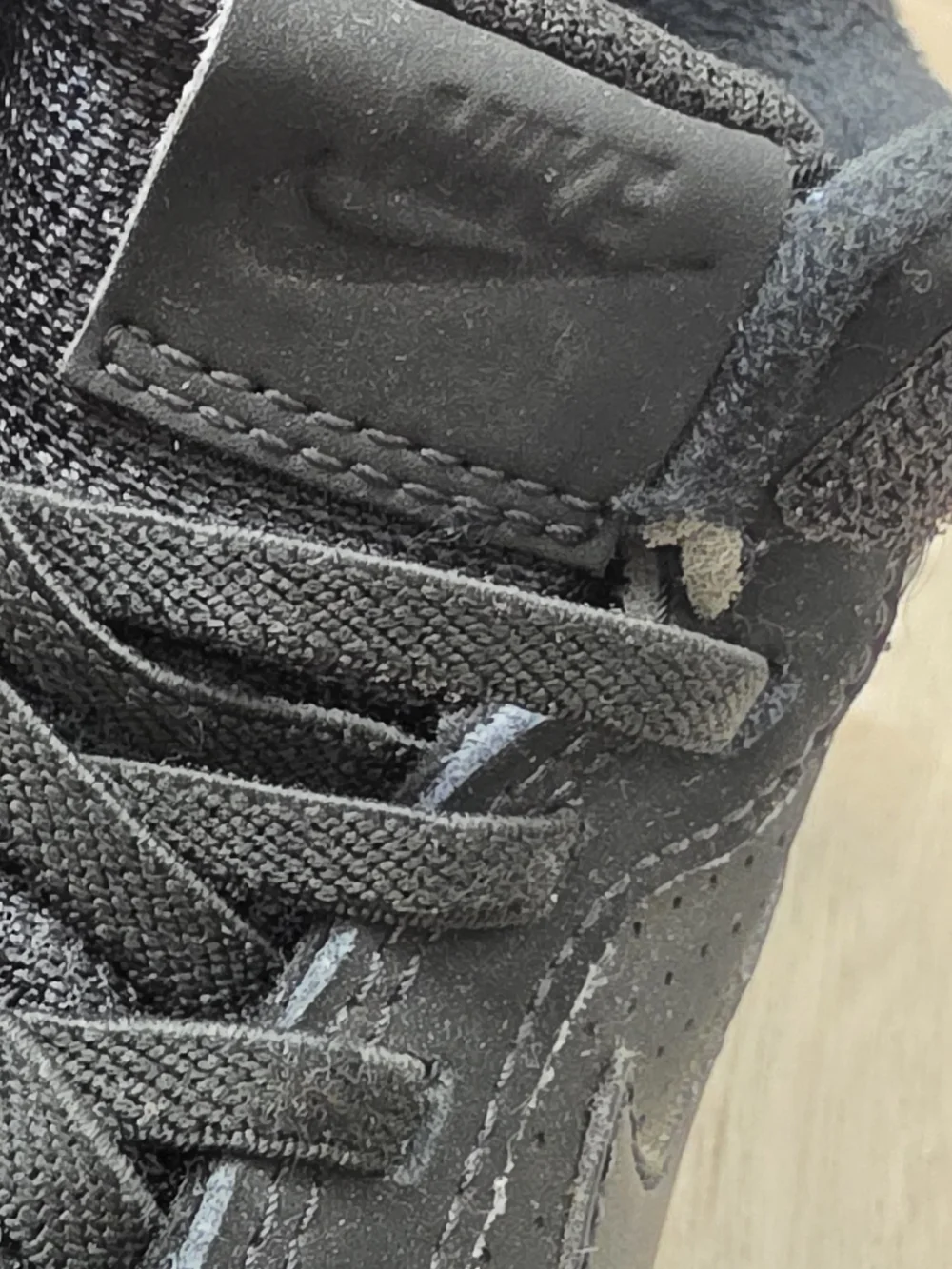 Nike Kids Black High-Top Sneakers with Strap